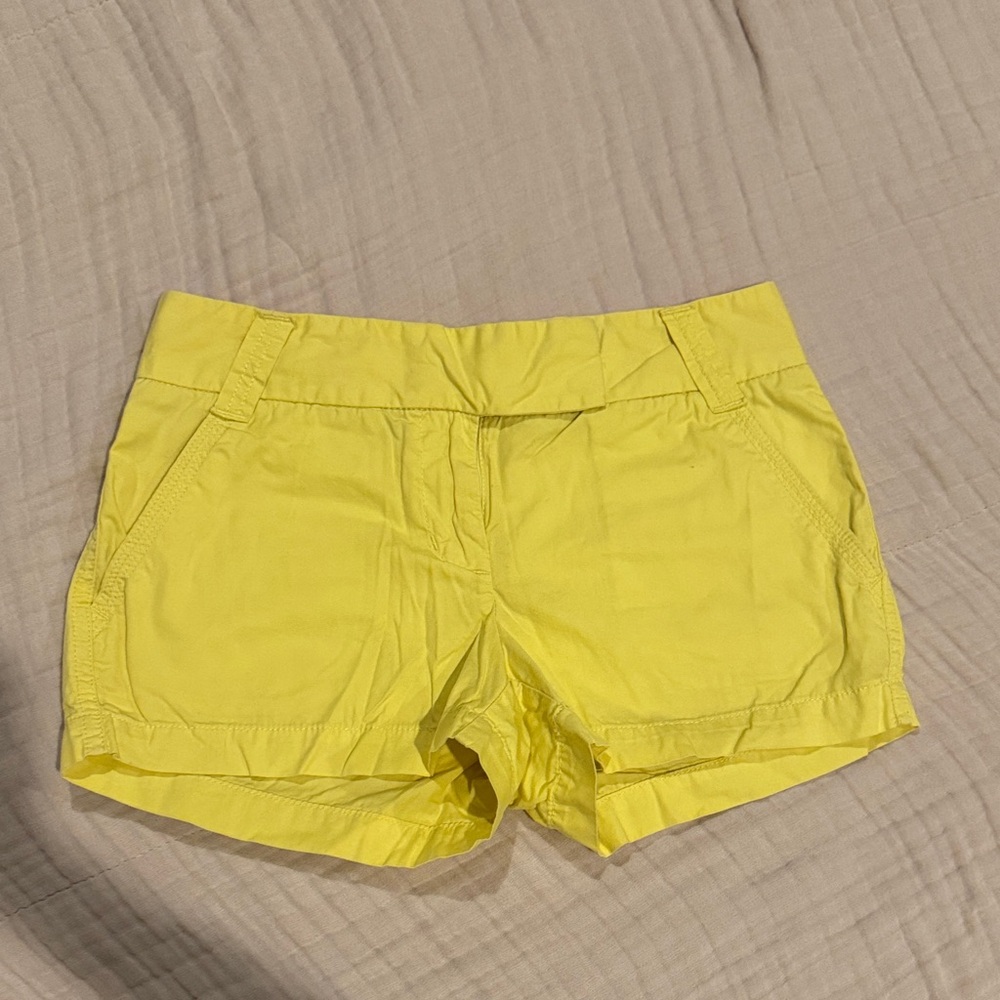 J. Crew Bright Yellow mid Shorts
